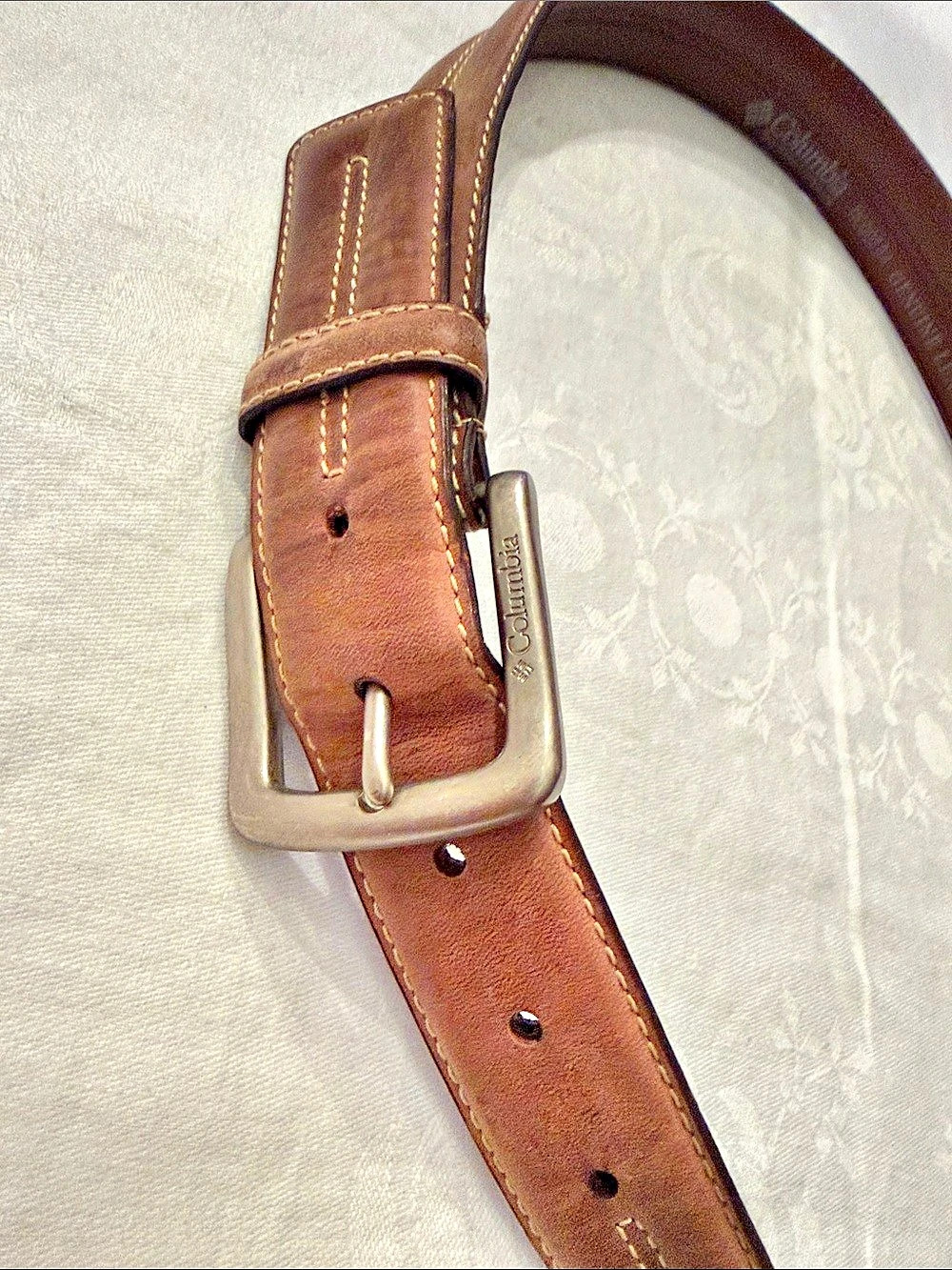 Columbia Leather Belt Brown